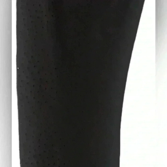 Athleta Women’s Black Leggings. Laser Cut Down Side. Drawstring Waist Size Small - Picture 6 of 7